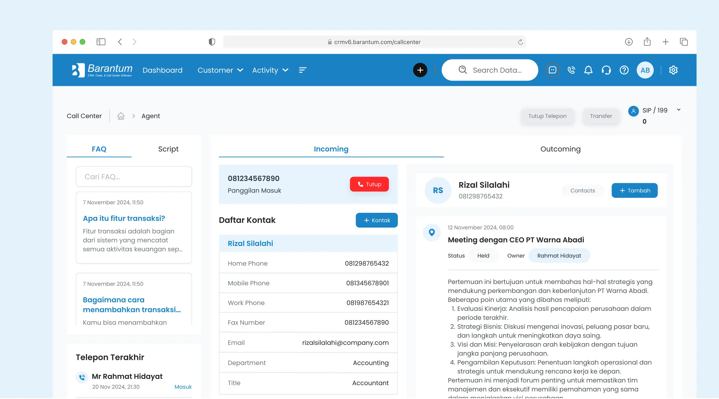Chatbot & Autoresponder Barantum
